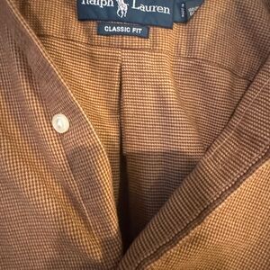 Ralph Lauren Tan Houndstooth Shirt